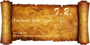 Terhes Rózsa névjegykártya