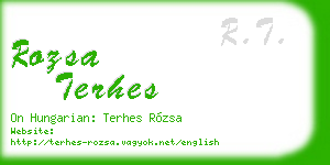 rozsa terhes business card